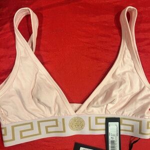 Versace Blush Bra with Gold Accents